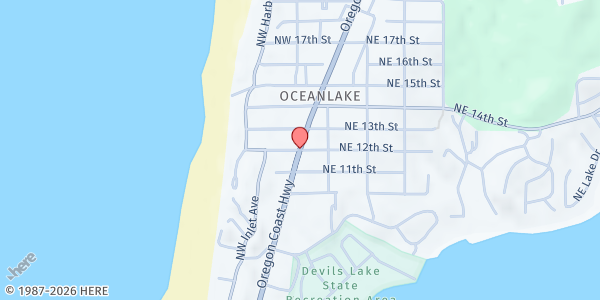 Map showing Lincoln City at , Lincoln City, OR