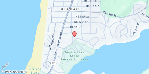 Map showing Lincoln City Food Pantry @ Coast Vinyard at 1505 NE 6th Drive, Lincoln City, OR