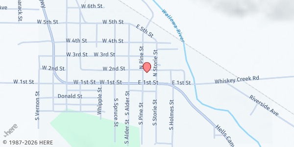 Map showing Lostine Presbyterian Church at 204 2nd St, Lostine, OR