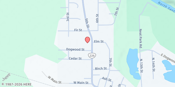 Map showing Mehama Community Church/Joseph's Storehouse of Hope at 641 5th St, Lyons, OR