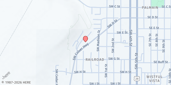 Map showing Madras Community Food Pantry at 370 SW Culver Hwy, Madras, OR