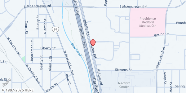 Map showing Access Healthy Mobile Pantry - Medford at 730 Biddle Rd, Medford, OR