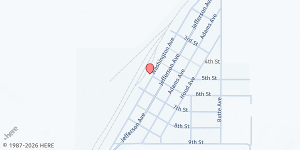 Map showing Metolius Friends Free Food Market at 599 Washington Ave, Metolius, OR