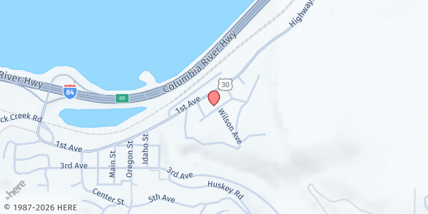 Map showing Pioneer Potlatch: Mosier at 501 E 2nd St, Mosier, OR