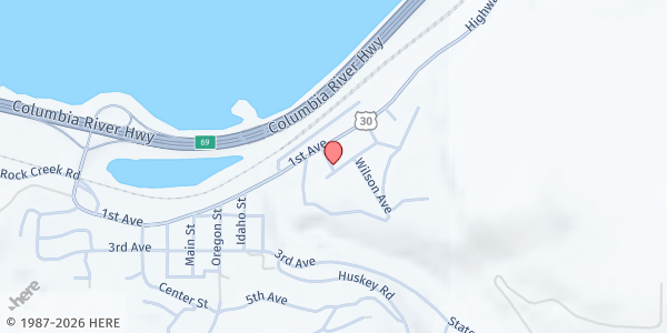 Map showing Pioneer Potlatch: Mosier at 501 E 2nd Street, Mosier, OR