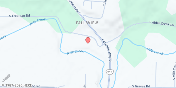 Map showing Mulino OCDC Free Food Market at 13700 S Freeman Road, Mulino, OR