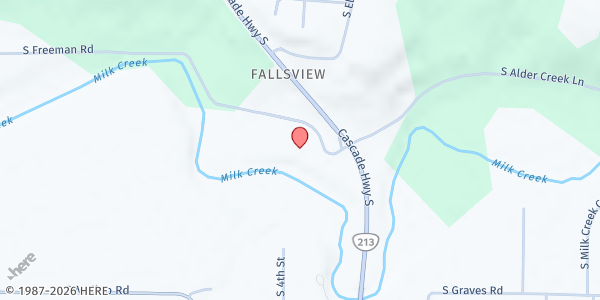 Map showing Mulino OCDC Free Food Market at 13700 S Freeman Road, Mulino, OR