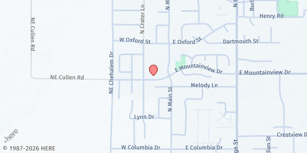 Map showing St Peter Friday Night Supper at 2315 N Main Street, Newberg, OR