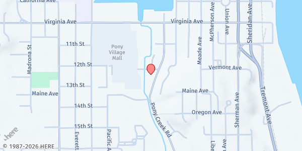Map showing North Bend Presbyterian Food Cupboard at 2238 Pony Creek Road, North Bend, OR