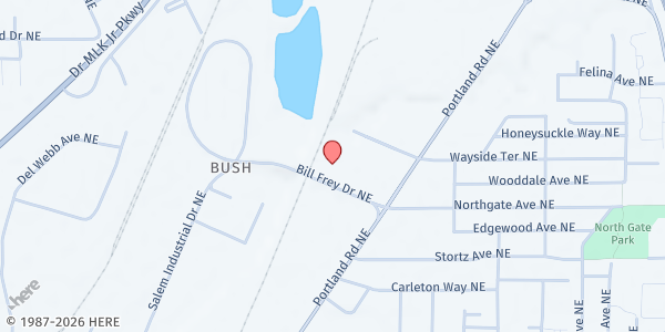 Map showing St Vincent DePaul Society - Northgate at 3745 Portland Road Northeast, Northgate, OR