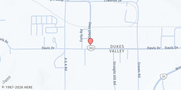 Map showing Fish Food Bank Mid Valley Location at 3440 Odell Highway, Odell, OR