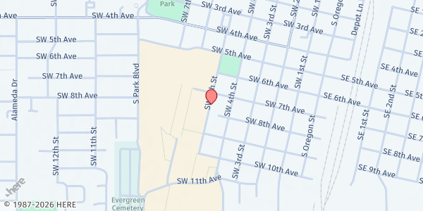 Map showing Next Chapter - St. Matthews at 762 Sw 5th St, Ontario, OR
