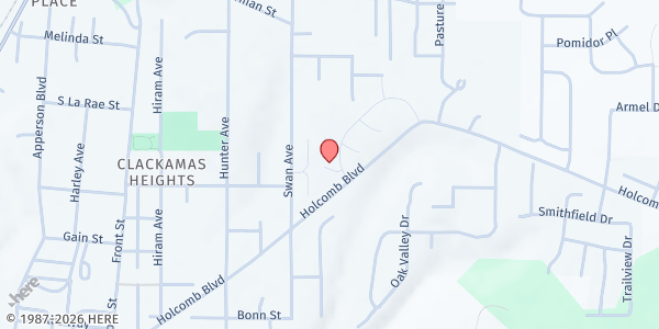 Map showing Oregon City View Manor Free Food Market at 200 S Longview Way, Oregon City, OR