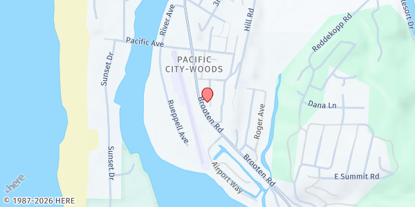 Map showing South County Food Pantry at 35305 Brooten Rd, Pacific City, OR