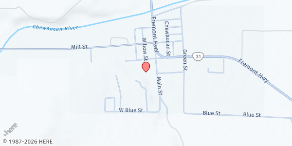 Map showing Paisley/Summer Lake Food Share (ICFC) at 1109 Cottonwood St, Paisley, OR