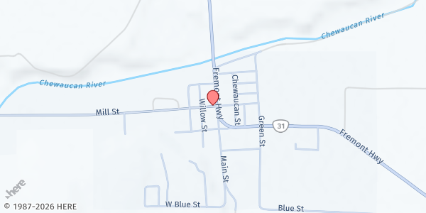 Map showing Paisley/Summer Lake Food Share (ICFC) at 1109 Cottonwood St, Paisley, OR