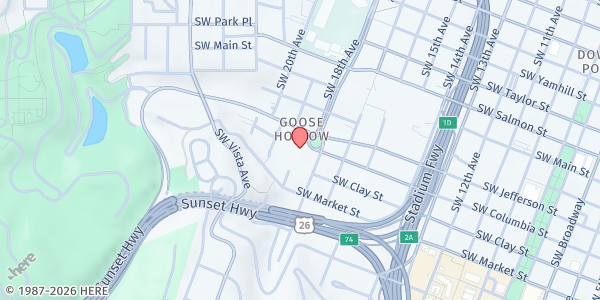 Map showing Lift Up - Preston's Pantry at 1838 SW Jefferson, Portland, OR