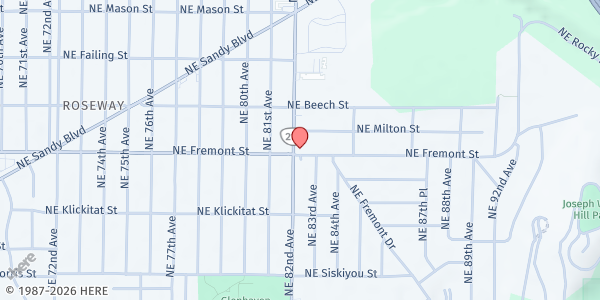 Map showing Mainspring Portland at 3500 NE 82nd Avenue, Portland, OR