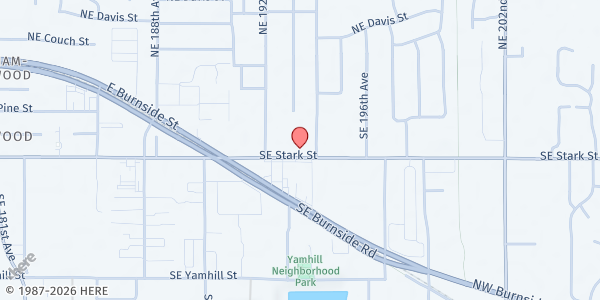 Map showing Salvation Army Gresham at 473 SE 194th Ave, Portland, OR
