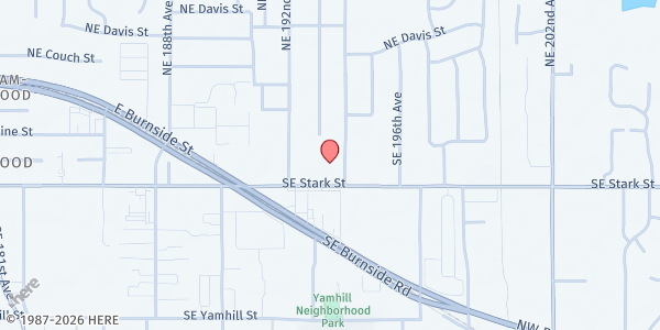 Map showing Salvation Army Gresham at 473 SE 194th Ave, Portland, OR