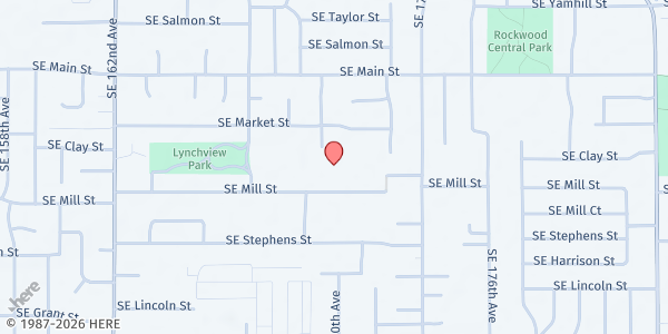 Map showing School Pantry at Patrick Lynch (SUN/SEI) at 1546 SE 169th Pl, Portland, OR