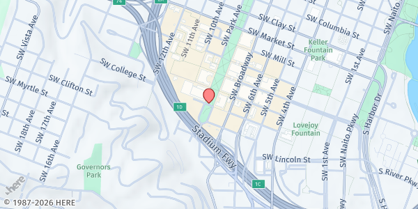 Map showing South Park Blocks at 1914 Sw Park Ave, Portland, OR