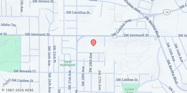 Map showing Stephen's Creek Crossing at 6715-6861 SW 26th Ave., Portland, OR