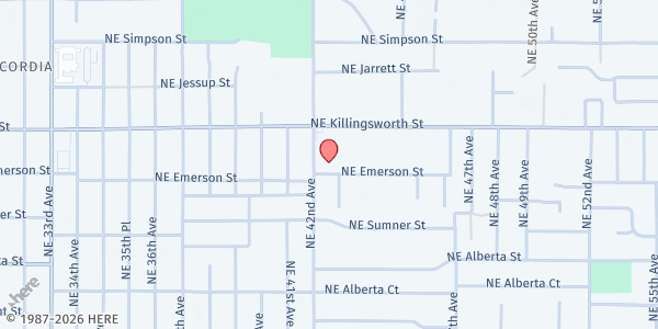 Map showing SVDP St Charles at 5310 NE 42nd Ave, Portland, OR