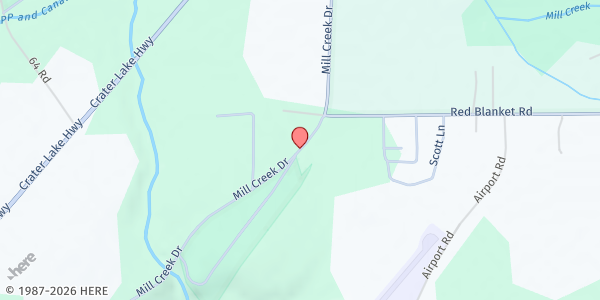 Map showing Prospect Community Food Bank (Chapel in the Pines) at 471 Mill Creek Rd, Prospect, OR