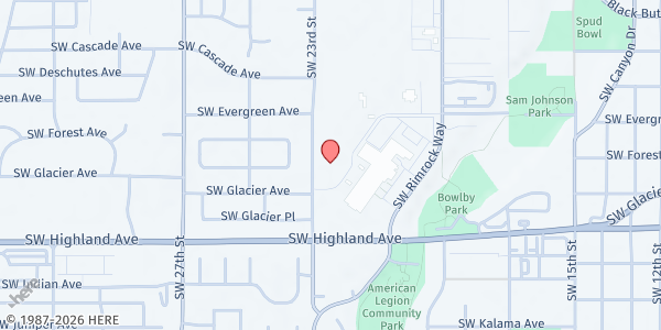 Map showing Redmond High School at 675 Rimrock Way, Redmond, OR