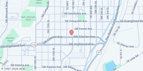 Map showing SDA Redmond at 655 SW 9th St, Redmond, OR