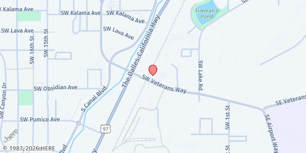 Map showing SVDP Redmond at 651 SW Veterans Way, Redmond, OR