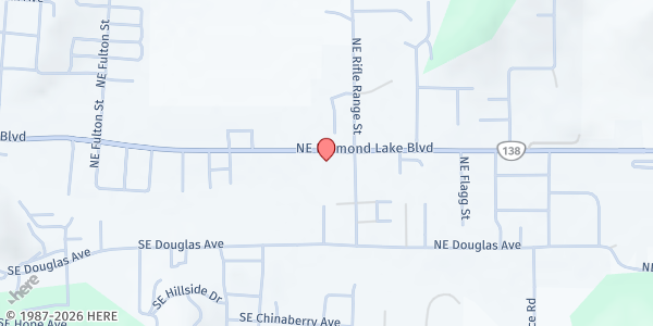 Map showing Roseburg Dream Center at 2555 NE Diamond Lake Blvd, Roseburg, OR