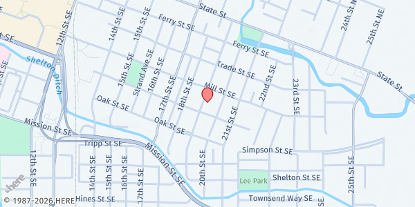 Map showing Capital Park Food Pantry at 410 19th ST SE, Salem, OR