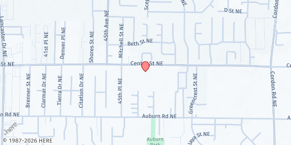 Map showing Good Samaritan Pantry at Community of Christ Church at 4570 Center Street Northeast, Salem, OR