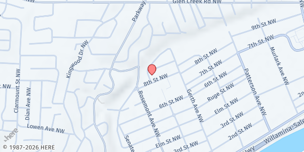 Map showing Salem Dream Center at 924 Arthur Way NW, Salem, OR