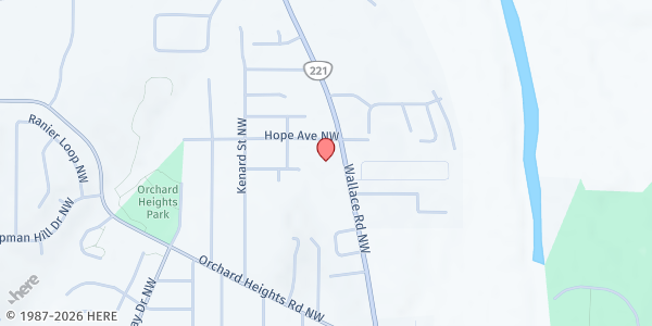 Map showing Shared Blessing at 1675 Wallace Road NW, Salem, OR