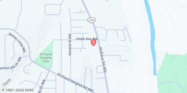 Map showing Shared Blessings at Mosaic Church at 1675 Wallace Road NW, Salem, OR