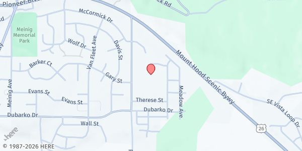 Map showing SVDP St Michael at 18090 SE Langensand Rd, Sandy, OR