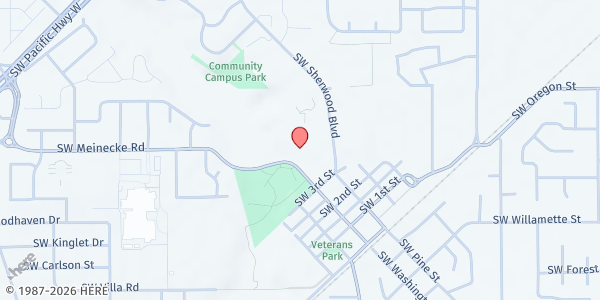 Map showing Helping Hands (Sherwood) at 22280 SW Washington St, Sherwood, OR