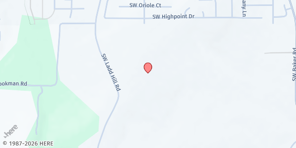 Map showing Willowbrook Food Pantry at 24600 SE Ladd Hill Rd, Sherwood, OR