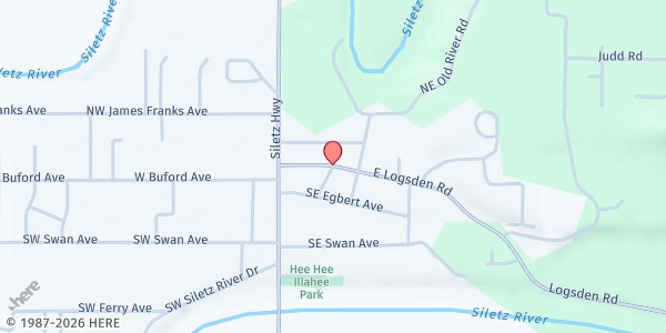 Map showing Siletz Food Pantry at , Siletz, OR