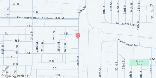 Map showing Crossfire Field of Dreams at 942 28th St, Springfield, OR