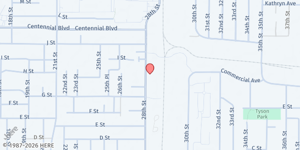 Map showing Crossfire Hands of Hope at 942 28th St, Springfield, OR