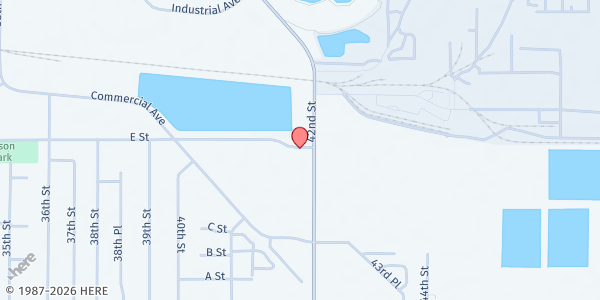 Map showing The Arc Lane County at 4181 E Street, Springfield, OR