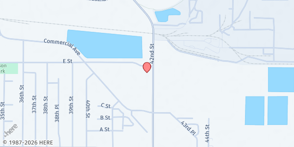 Map showing The ARC of Lane County at 4181 E St, Springfield, OR