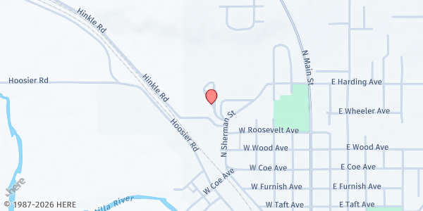 Map showing The Food Basket at 405 N Sherman, Stanfield, OR