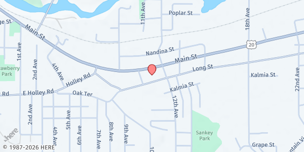 Map showing Fair Share Gleaners at 1040 Long Street, Sweet Home, OR