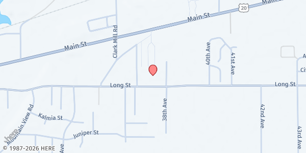 Map showing Fair Share Gleaners - Sweet Home at 1040 Long St, Sweet Home, OR