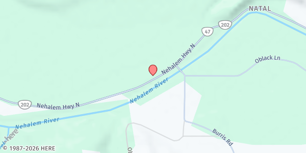 Map showing Natal Grange Food Pantry at 67542 Nehalem Hwy N, Vernonia, OR